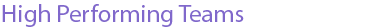 High performing teams